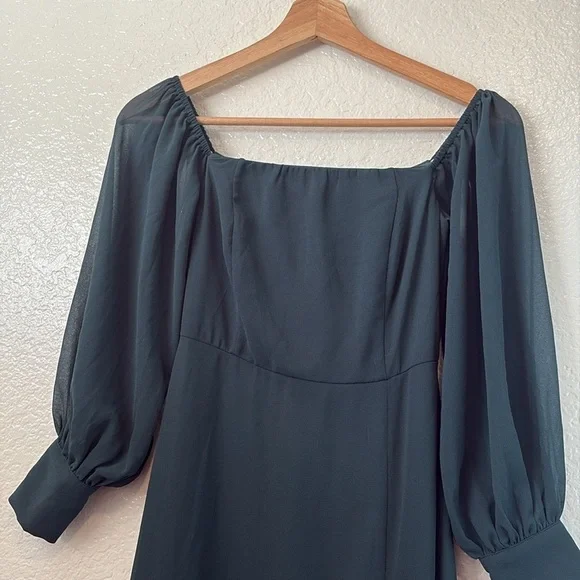 green emerald velvet dress Adair Off Shoulder Maxi Dress - Emerald Green main image 1